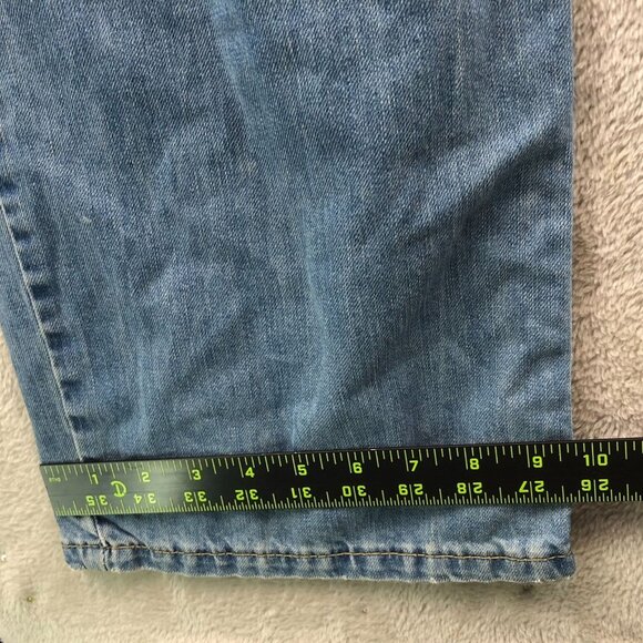 Levis Mens Jeans Size 46x34 Straight Leg 559 Relaxed Blue Denim Casual Classic - Picture 7 of 16